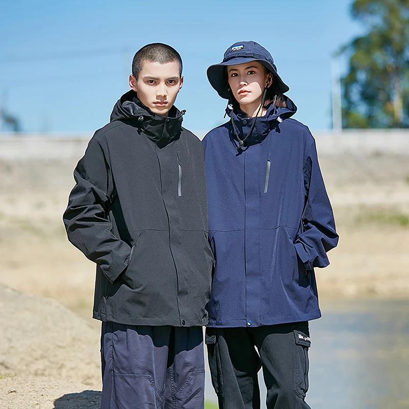 

Всесезонная унисекс уличная повседневная городская куртка с капюшоном доступна в черном, темно-синем, армейско-зеленом, хаки, верхняя одежда, пальто для отдыха