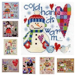 229 Cross Stitch Sets Cross Stitch Paintings 14ct 18ct Stich Cross Stitch Kit Embroidery Needle Arts & Craft Complete Kit Hobby
