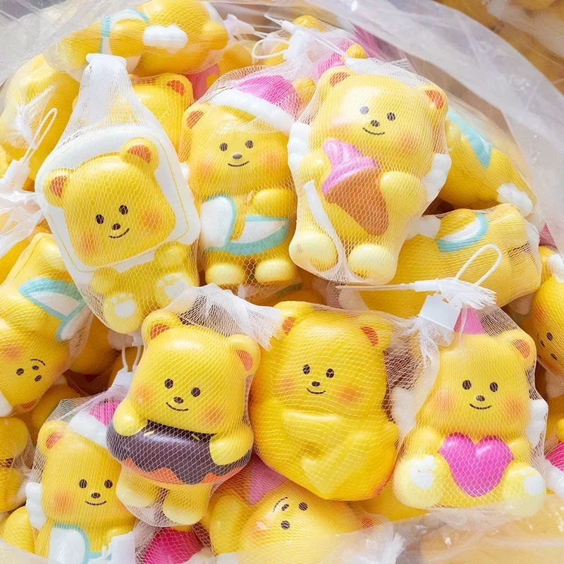 Butter Bear Series Annoying Duck Stress Relief Squishy Kawaii  Decompression Cartoon Kid Hand Pinch Toy Healing Birthday Gifts