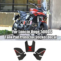 Motocicleta Tanque Pad Protector, Adesivo Impermeável, Decalque para Gás Knee Grip, Lado de Tração Lateral, Loncin Voge 500DS DS500 500 DS