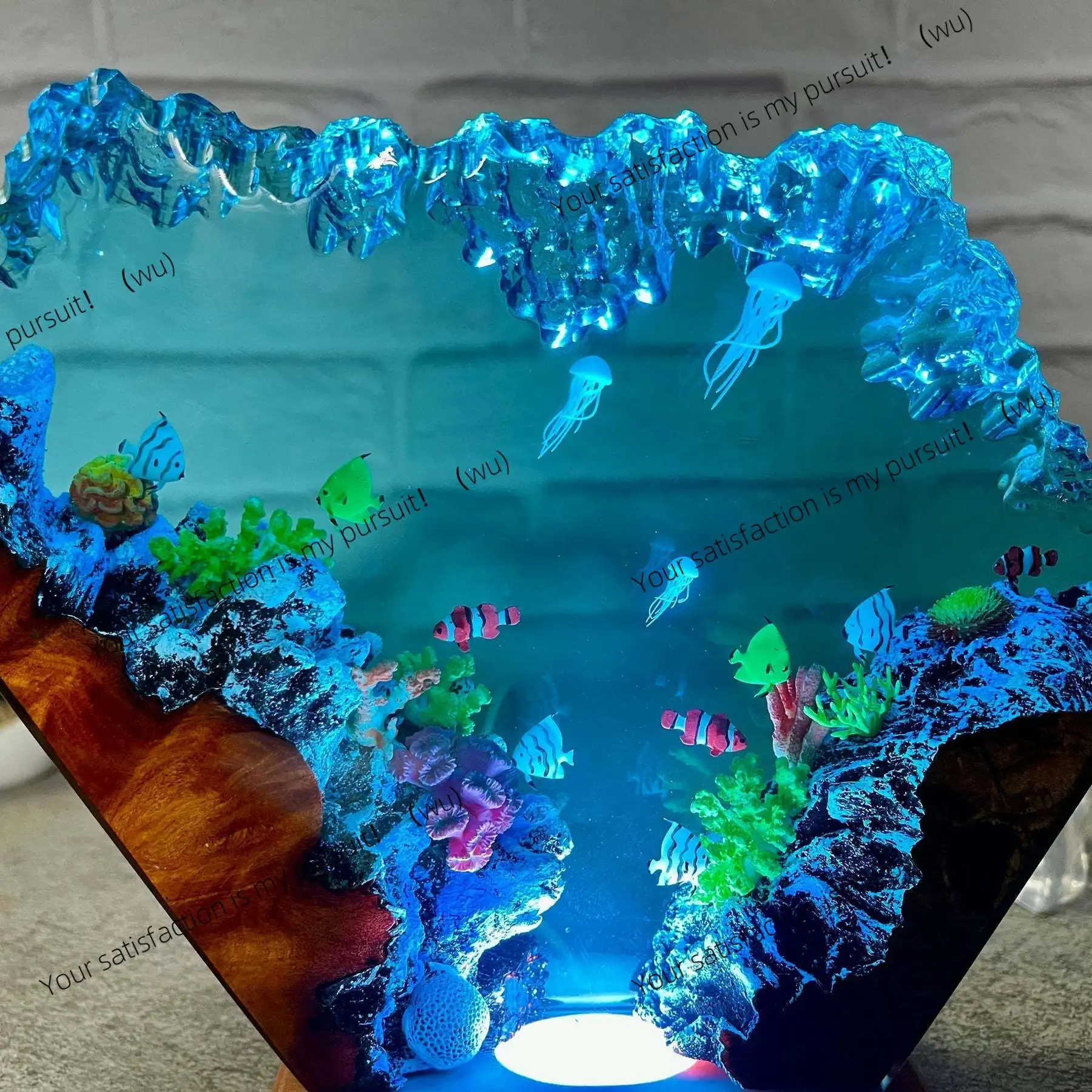 Jellyfish Ocean Art Resin Night Light Home Decor Unique Mother's Day Gifts
