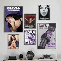 Singer O-Olivia Cool R-Rodrigo Poster Sticky Posters Waterproof Paper Sticker Coffee House Bar Home Decor