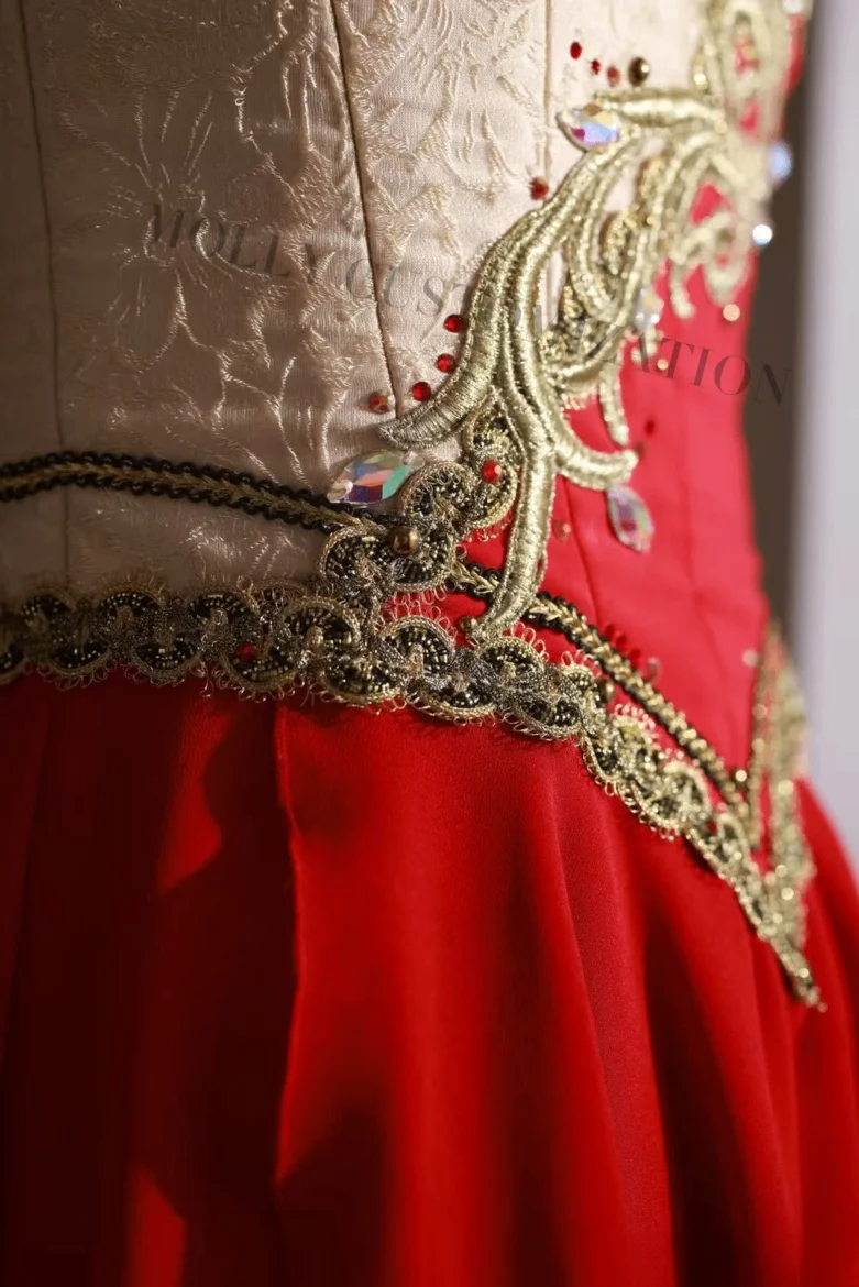 Hochwertiger, maßgeschneiderter Ballett-Auftrittsrock mit Liebesgott- und Amor-Motiven, Diana- und Acton-Frauenvariante, geeignet für Erwachsene und Kinder – Detail 7