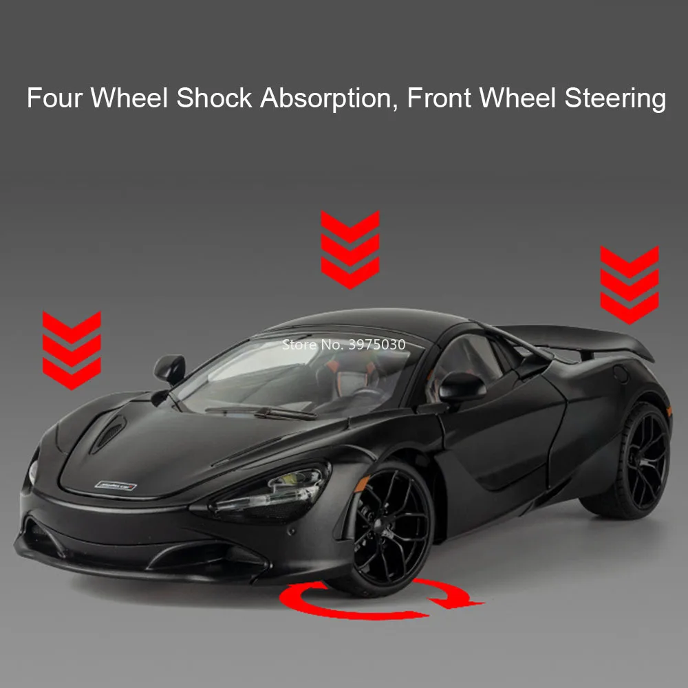 1:18 Scale 720S Lambor ‌SVJ63 Toy Cars Model Wheels Turned Miniature Sports Car with Light Sound Vehicle Children Birthday Gifts