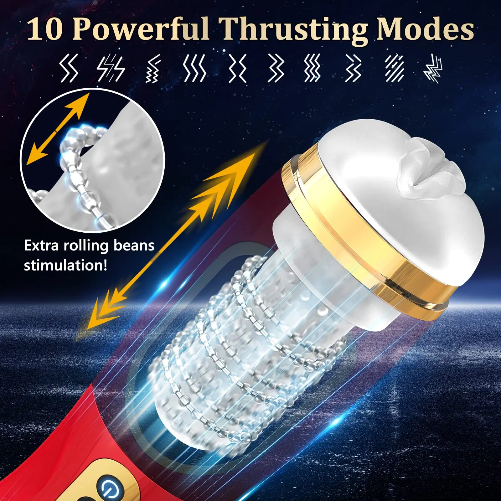 جهاز استمناء ذكر مص تلقائي للبظر والحشفة، لعبة استمناء مهبل الجيب مع 10 أوضاع تهتز وتحميص #4