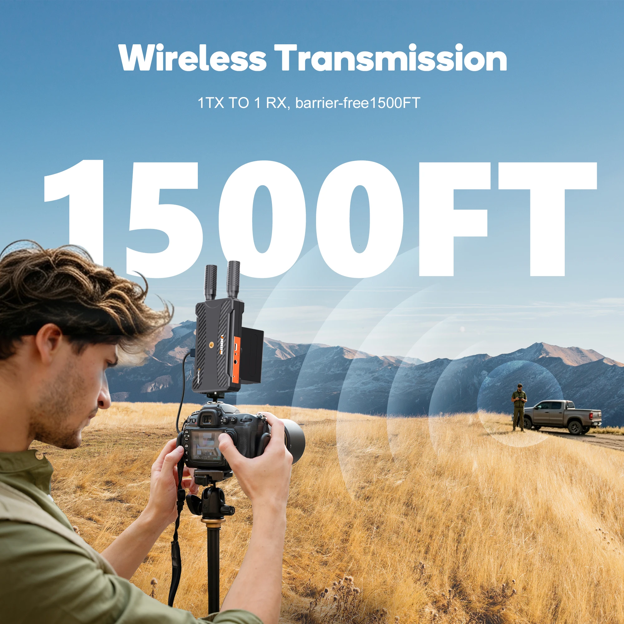 5GHz Band Transmission Video HDMI Wireless Transmitter Receiver IR Extension 1080P 450M for Camera Projector TV Box Support NP-F