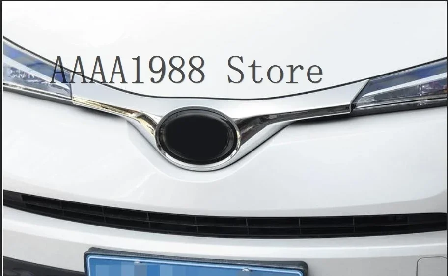 ABS Chrome Car Front Grill Grille Upper Cover Trim Decorative For Toyota CHR C-HR 2016 2017 2018 2019 20Car Styling Auto Sticker