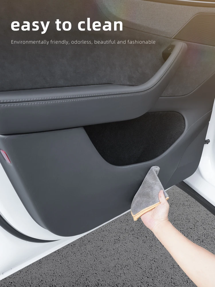 Anti-Kick-Pad für Autotüren für Tesla Model YL 6-Sitzer Aufkleber-Set Seitentürschutz-Abdeckung Auto-Innendekoration – Detail 5