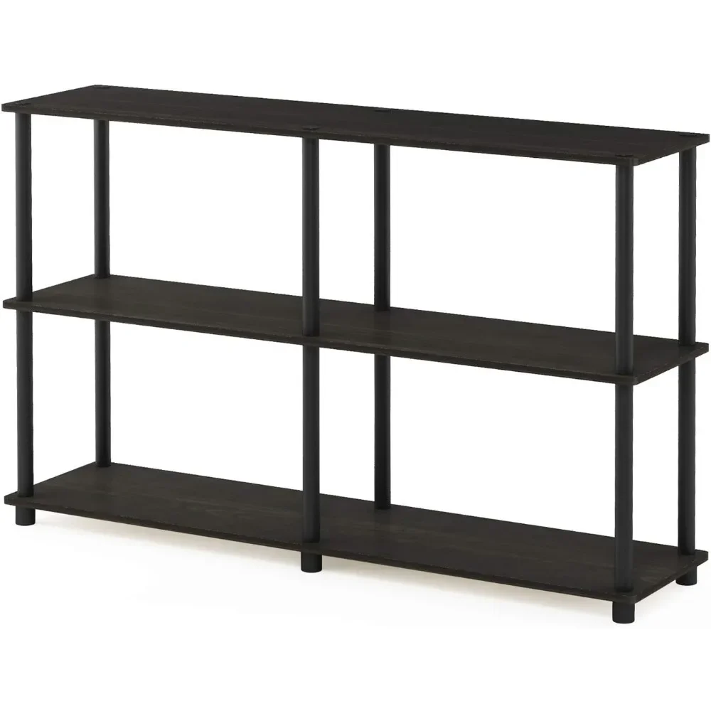 

Turn-N-Tube 3-Tier Double Size Storage Display Rack, Espresso/Black, Plastic Pole 2 x 2 11.6"D x 47.6"W x 29.5"H