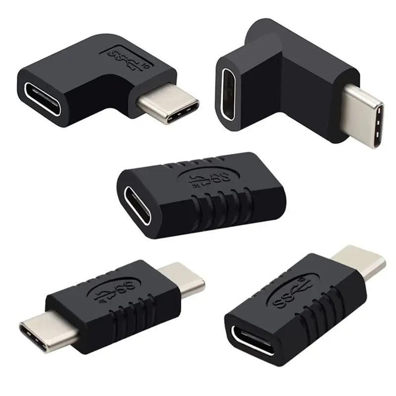 Type-C Male to Female Adapter Elbow USB-C Up and Down Bend 90 Degrees Male to Female Data Cable Extension Adapter