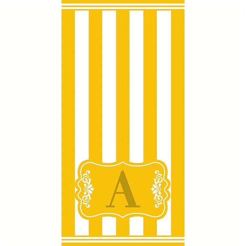 

Пляжное полотенце в полоску и начальный солнцезащитный крем с рисунком и ветрозащитный, подходит для бассейна, кемпинга, дорожного одеяла