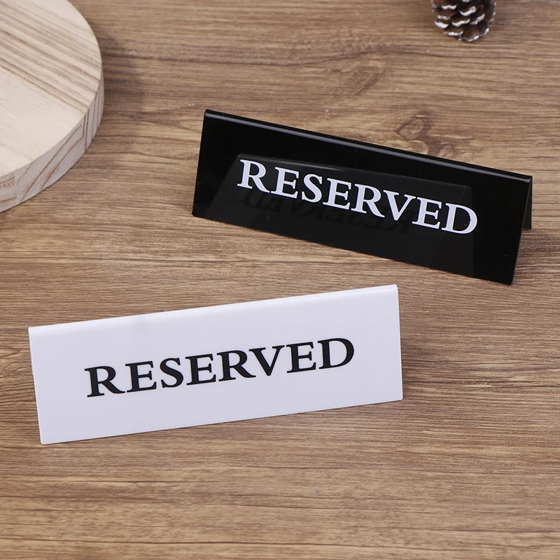 4PCS AcryLic TabLe Card SiGn HoteL Restaurant Reserved TabLe SiGns Reminder SiGn for WeddinG Birthday Party Decorations