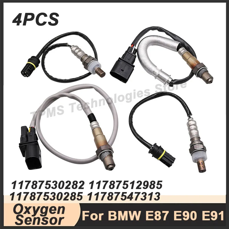

4PCS Upstream Downstream Lambda O2 Oxygen Sensor For BMW E87 E90 E91 11787530282 11787512985 11787530285 11787547313