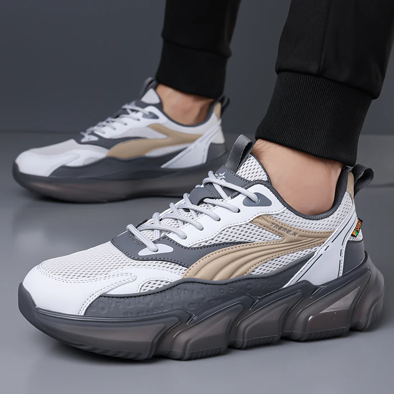 Men's Casual Sports Shoes Breathable Lightweight Sneakers Outdoor Mesh Running Training Athletic Jogging Tennis Walking Shoe