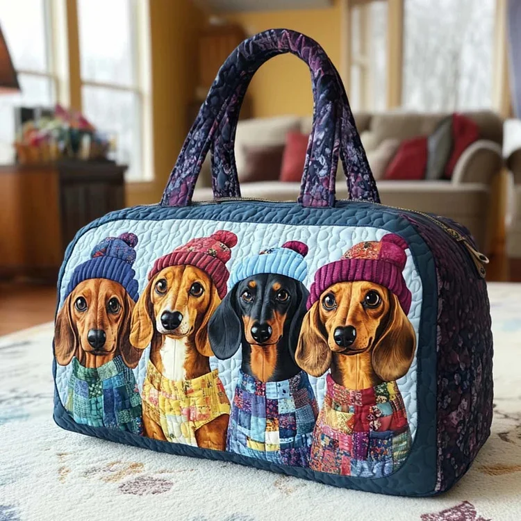 

3D Printed Quilted Bags dog funny Personalized Gifts Custom Bags Handbag Tote Bag Training Travel Bag Beach Hiking Camping