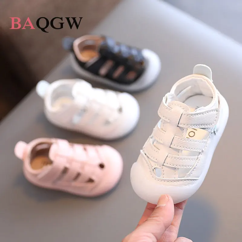 Summer Toddler Baby First Walkers Shoes Kids Boy Girl Children Sandals Soft Bottom Anti-slippery Breathable Flat Shoes Hook&loop