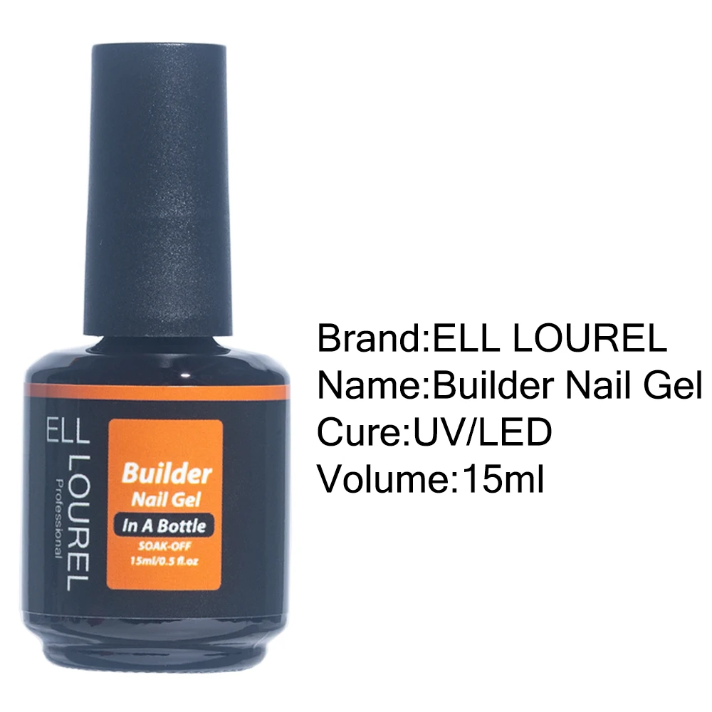 ELL LOUREL Builder Nail Gel for Nails Professional Strong Blush Pink Semi Permanent UV Hard Liquid Gellak for Extension Nailart