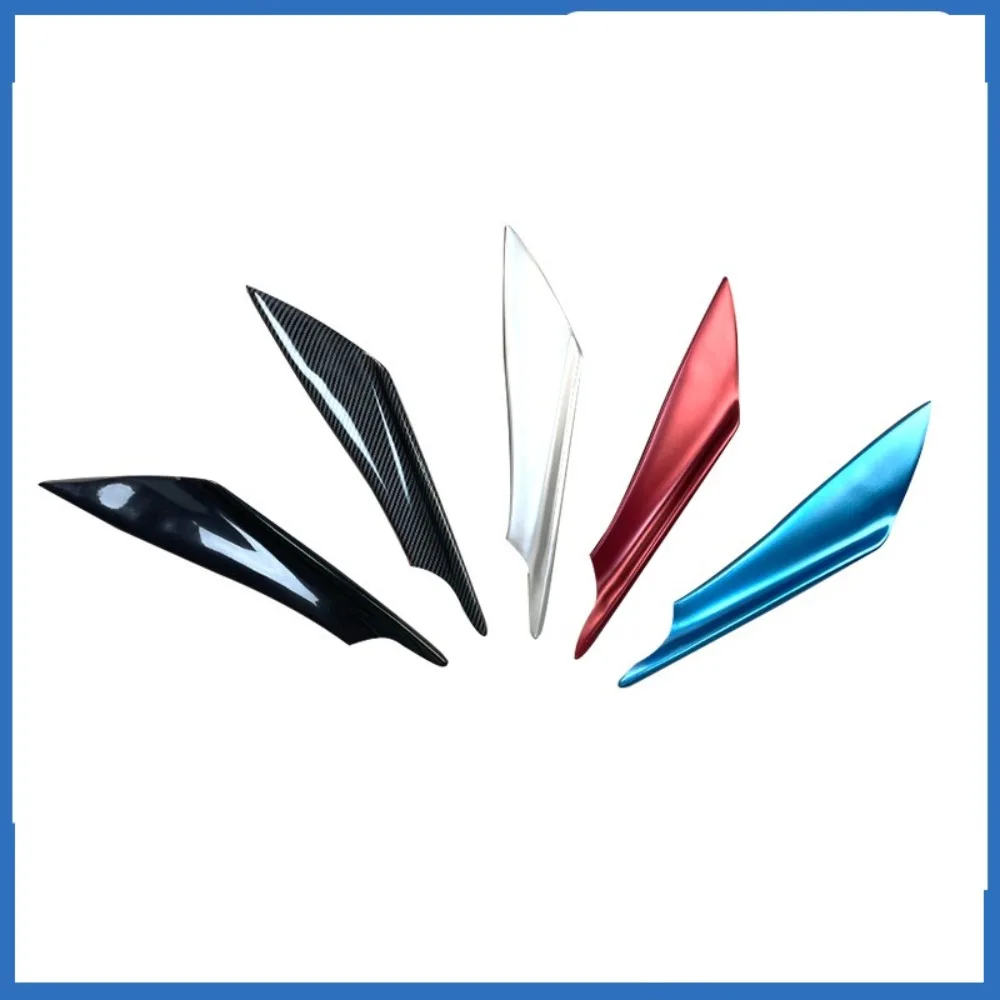 4-teiliger Universeller Auto-Frontstoßstangen-Lippenspoiler Karosserie-Spoiler Canards Spoiler Auto-Tuning Canard Dekor Schwarz Carbon-Faser