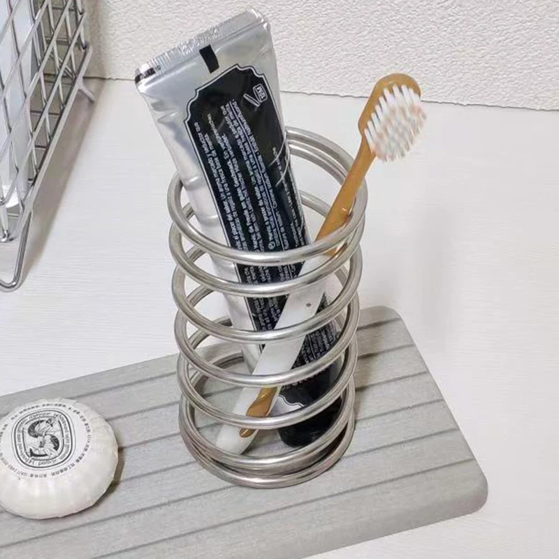 

Полезный держатель для зубной пасты, украшение для ванной комнаты, держатели для зубных щеток, многофункциональный держатель для щеток, органайзеры для полок из нержавеющей стали