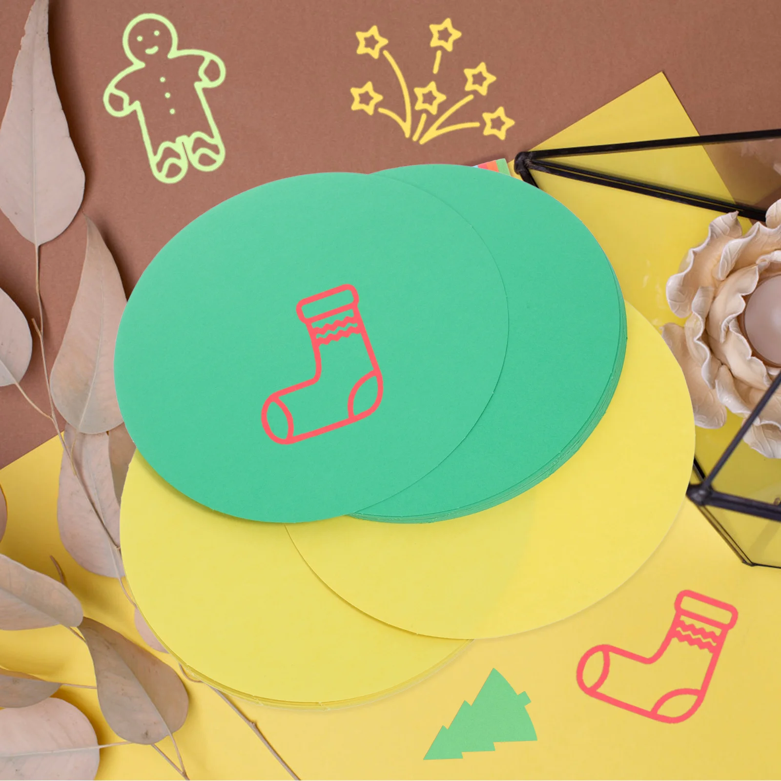 

Round Card 40 Sheets Thick Drawing Paper For Painting Sketch Diy Craft Blank Greeting Cards Art Supplies Kids Students