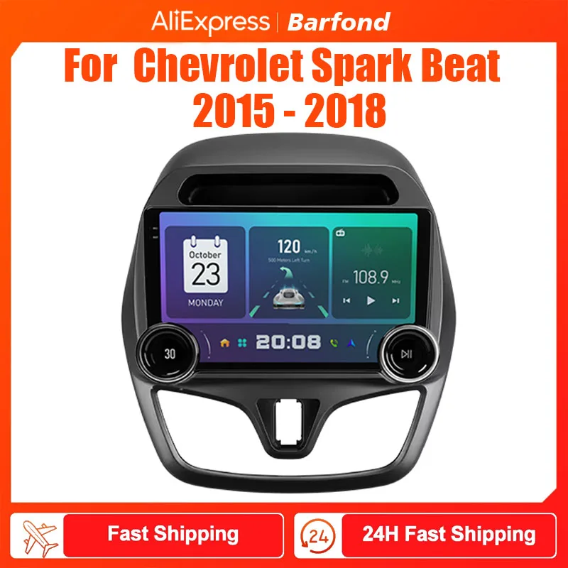 Barfond For Chevrolet Spark Beat 2015 - 2018 Car Radio Multimedia Video Player Navigation stereo GPS Android 2din dvd