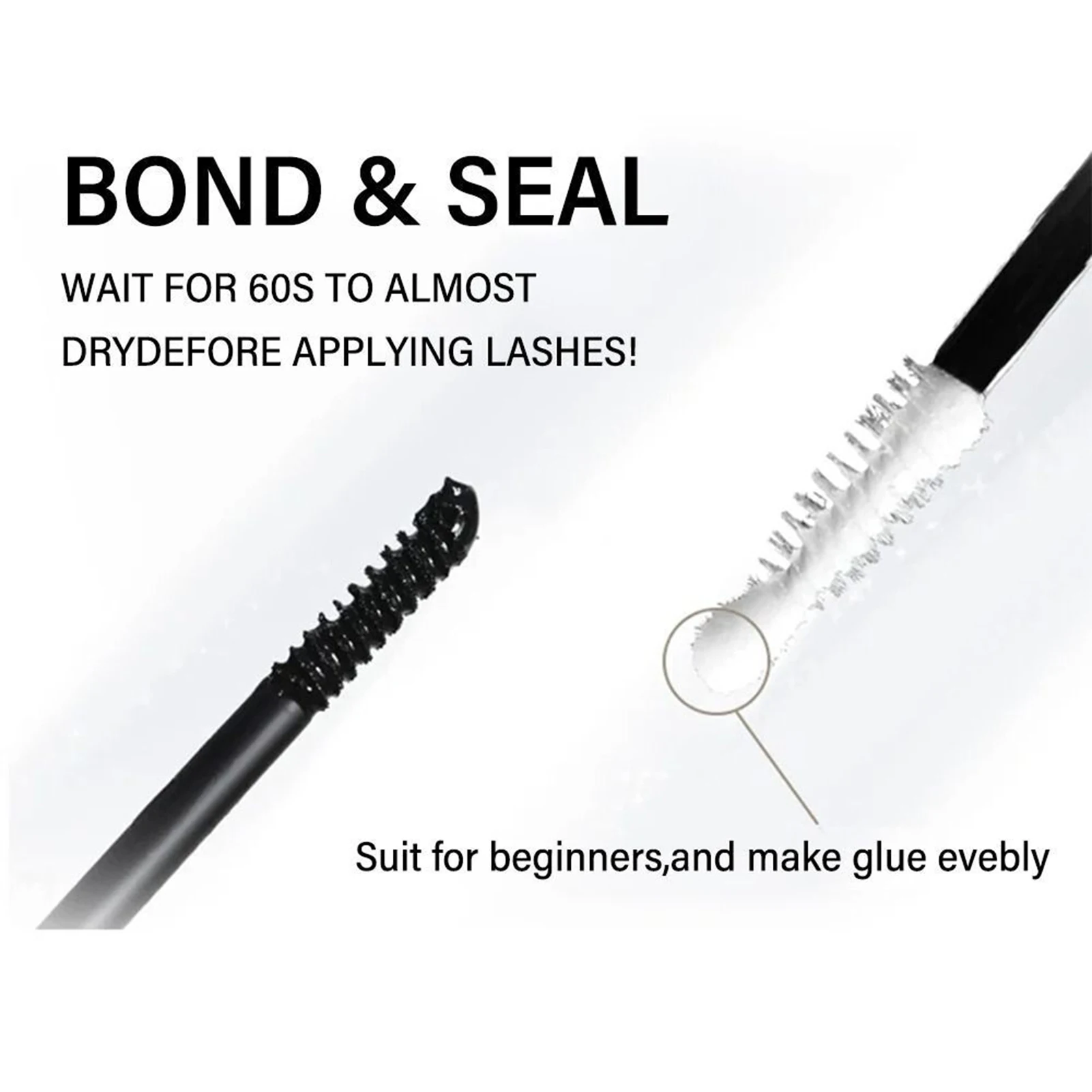 240 STKS Bond en Seal lijm Wimpers 30D 40D Clusters Lash DIY Wimpers Extension kit 0.07mm D Krul lijmen Wimpers Make-up tools