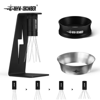 MHW-3BOMBER WDT Tool Espresso Distribution Tool with Magnetic Stand,Adjustable Range Coffee Needle Stirrer Dosing Funnel Set