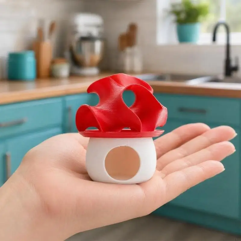 L9BE Mushroom House Cave Aquarium Ornament for Pet Fish and Shrimp, Multi-Opening Hideouts Place for Fishtanks Habitat Layouts