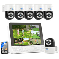 Hiseeu 5MP 12 Inch Human Motion Tracking Home Security System Outdoor Ptz POE Camera Nvr Kit