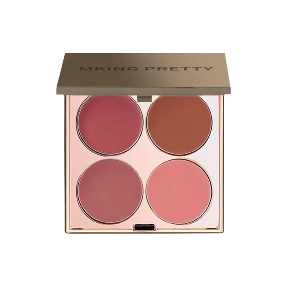 Vier-Farbe Gesicht Rouge Mehrzweck Creme Palette Lidschatten Matte Lippenstift Highlight Umfassende Platte für Frauen Mädchen V9Z0