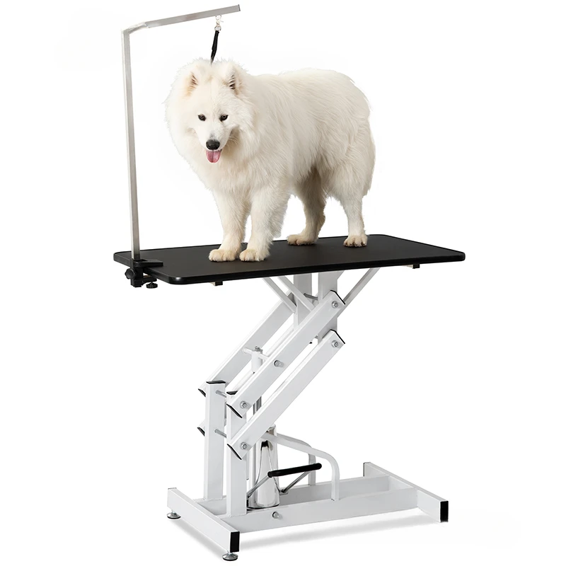 

Hydraulic dog grooming table with the nylon clamp which is popular design for pet salon