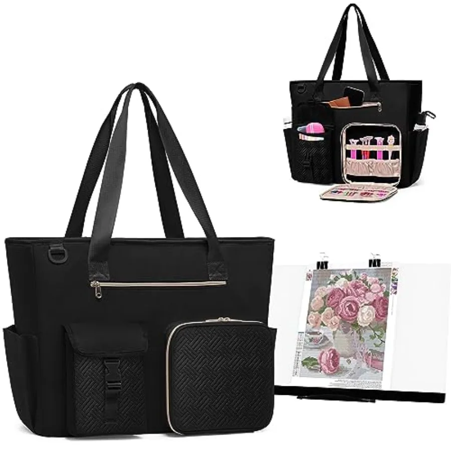 

Чехол для переноски и хранения светового планшета A3 с мягким отделением для LED-лайтбокса и принадлежностей для алмазной живописи, черный