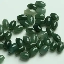 6*9mm Natural Burma Green Jade Marquise Shape Bead For Jewelry Making Diy Bracelet Necklace Myanmar Jadeite Rice Bead Accessorie