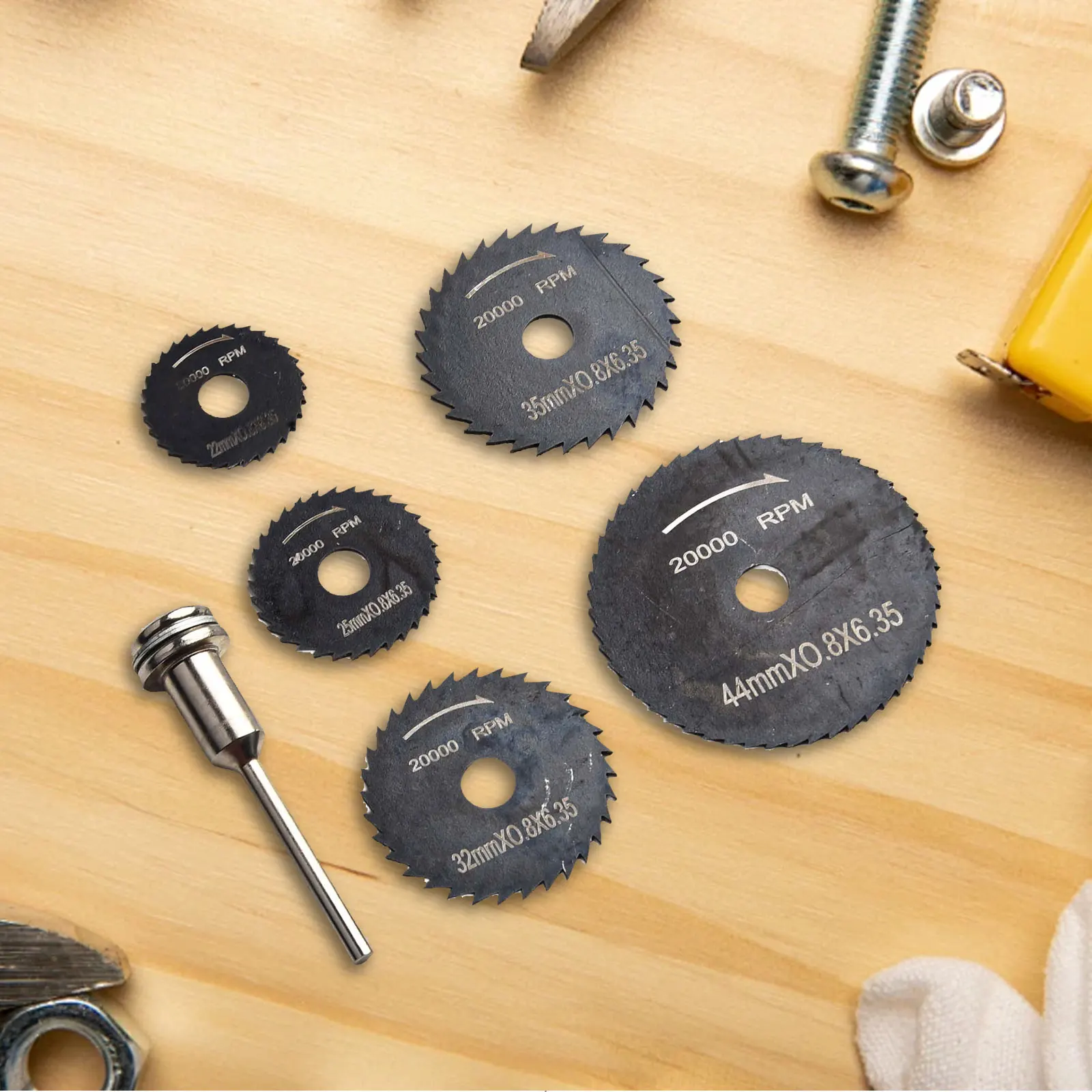 Upgrade Your Cutting Efficiency with the 6pcs HSS Circular Saw Blade Set for Rotary Tools and Electric For Drills