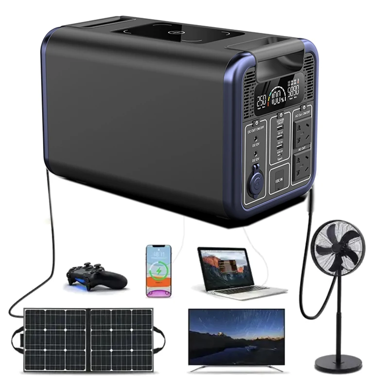 

1200 watts light outdoor power solar portable generator camping tools mobile phone charging