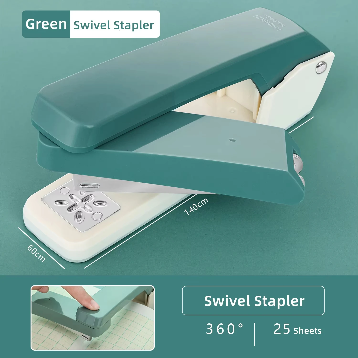 24/6 Staples Durable Stapler Swivel Stapler Manual Office Paper Binding Tool Stapling Machine