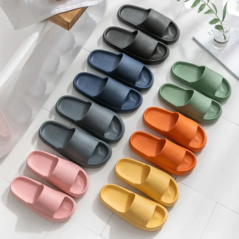 Platform Thick Bathroom Home Slippers Women Cloud Slippers Fashion Soft Sole Eva Indoor Sandals Non-Slip Shower Women Slippers