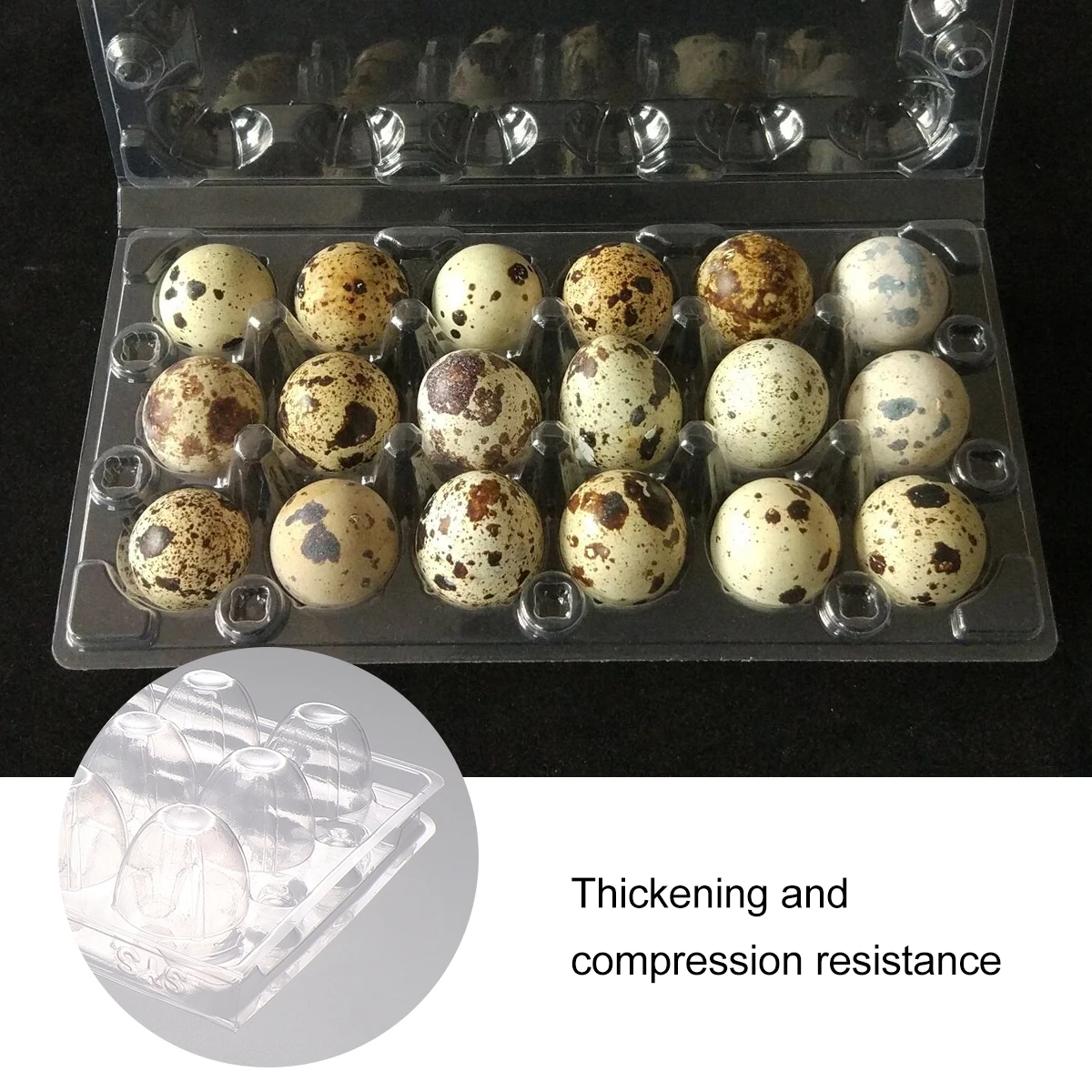 صندوق نقل بيض السمان الشفاف 50 قطعة حاوية تخزين بلاستيكية قابلة لإعادة الاستخدام حامل بيض صغير لتنظيم السائبة للثلاجة