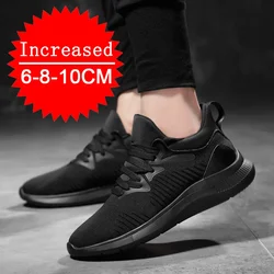 Elevator shoes for man height increase 6cm 8cm 2024 Luxury Brand sneaker Genuine Leather Men's Hidden Heels Casual Shoe Heights