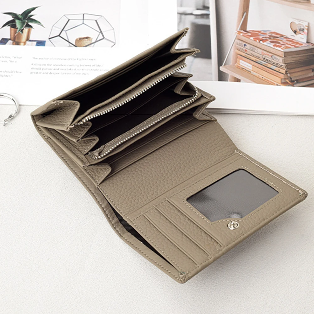 Carteira Feminina de Couro de - Bifold Leather Wallet avaliação e preço
