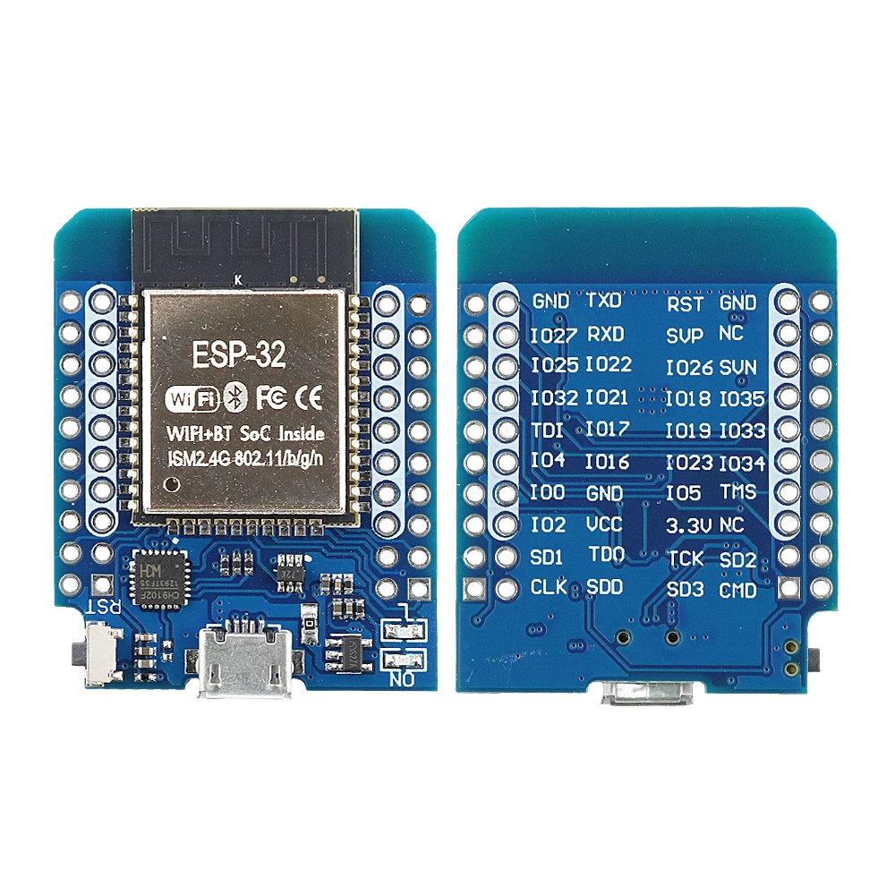 Carte de développement technique WiFi pour Internet des objets, D1, MINI, ESP32, BT, CP2102, CH9import F, série 40 broches, USB, Micro Type-C