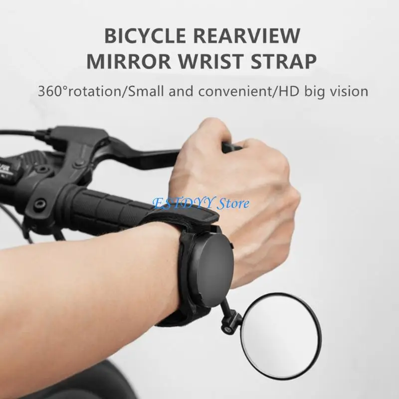 

G6DE Bike Rearview Mirror, 360 Degree Adjustable Mirror Bike Wristband Rear View Mirror Arm Wear, Bicycles Rearview Mirror