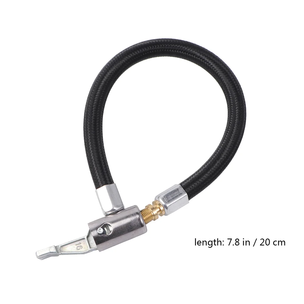 

Tire Inflator Locking Air Chuck Extension Tube Hose Adapter 10*2cm Black Inflating