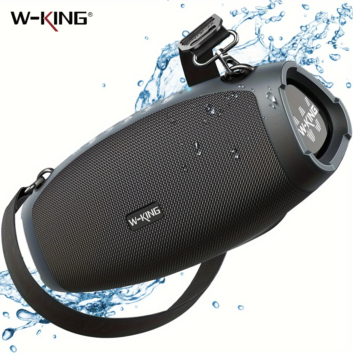 W-KING 70W Waterproof Portable Loud Bluetooth Speaker, Wireless Outdoor Boombox SubwooferTriple Passive Radiators-Deep Bass