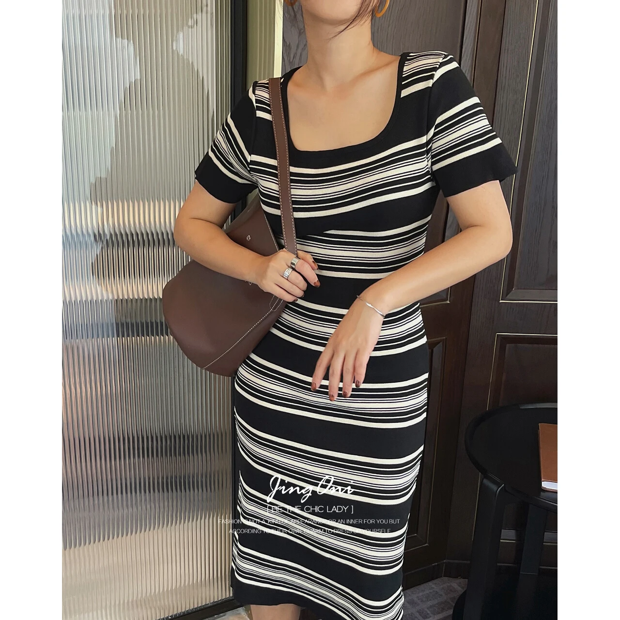 

Stripe Long Dresses Y2k 2024 Woman Clothing Summer Korean Style Fashion Vintage Elegant Short Sleeve Party Robe Beach New Luxury