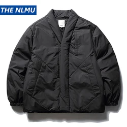 Winter Black Parkas Japanese Padded Jackets Loose Bubble Coat Harajuku Streetwear Hip Hop Puffer Jacket 2023