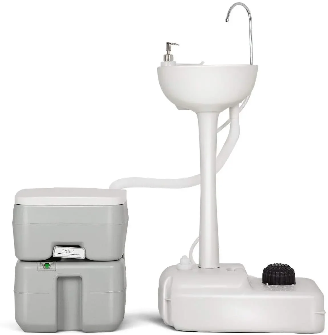 &Portable Wash Sink with Towel Holder and Soap Dispenser 19L Water Capacity Hand Wash Basin for Outdoor Camping Travel Events