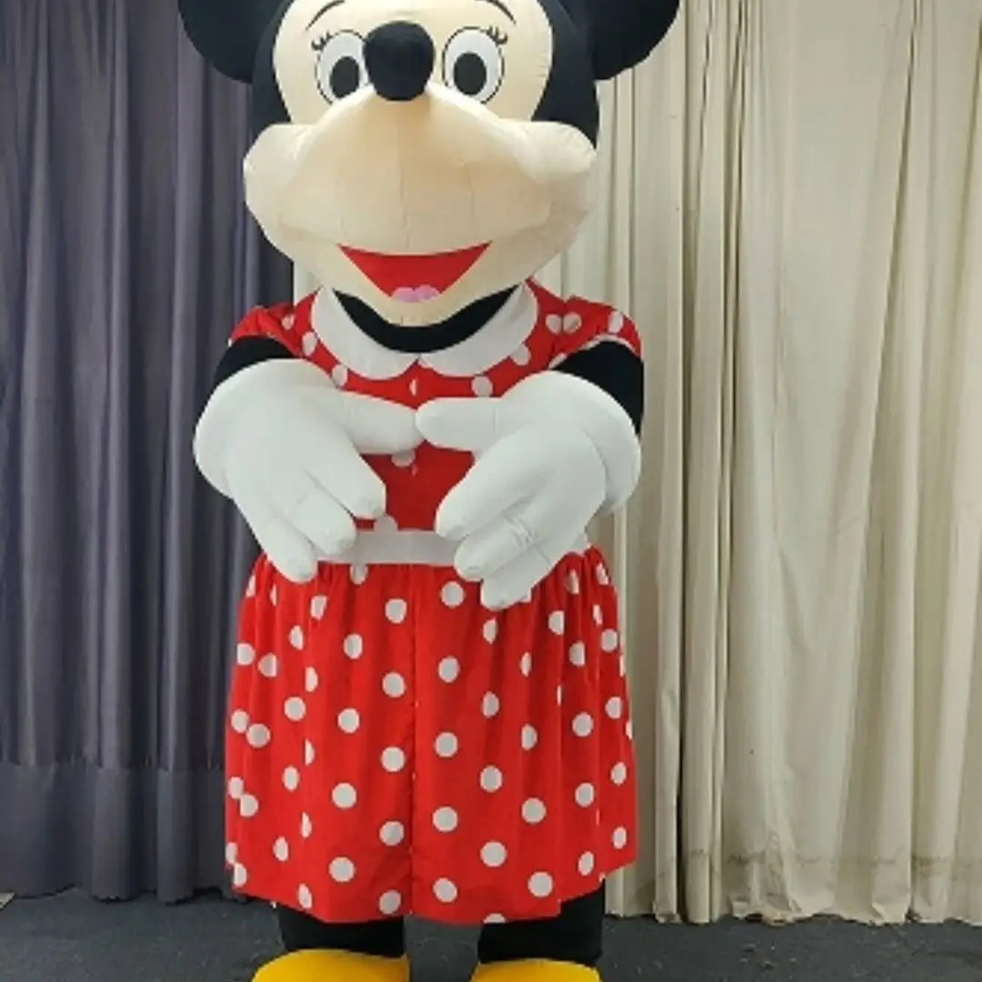 

Mickey Minnie Cartoon Doll Costume Inflatable Walking Mascot Costume Adult Party Halloween Christmas Performance Dress Up Props
