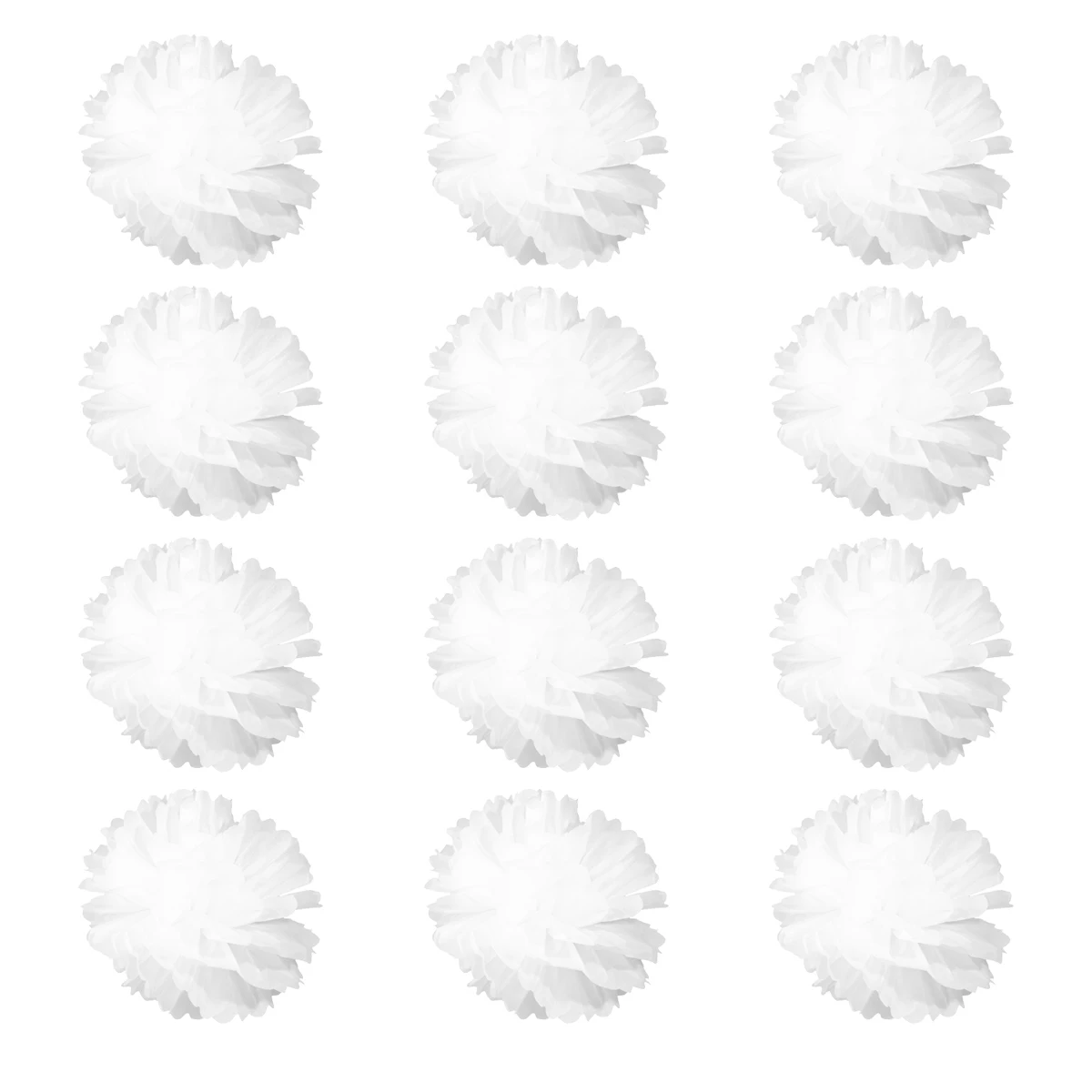 

12 Pcs Wedding Decor Flower Ball for Gauze Car Decorations Flowers Artificial White