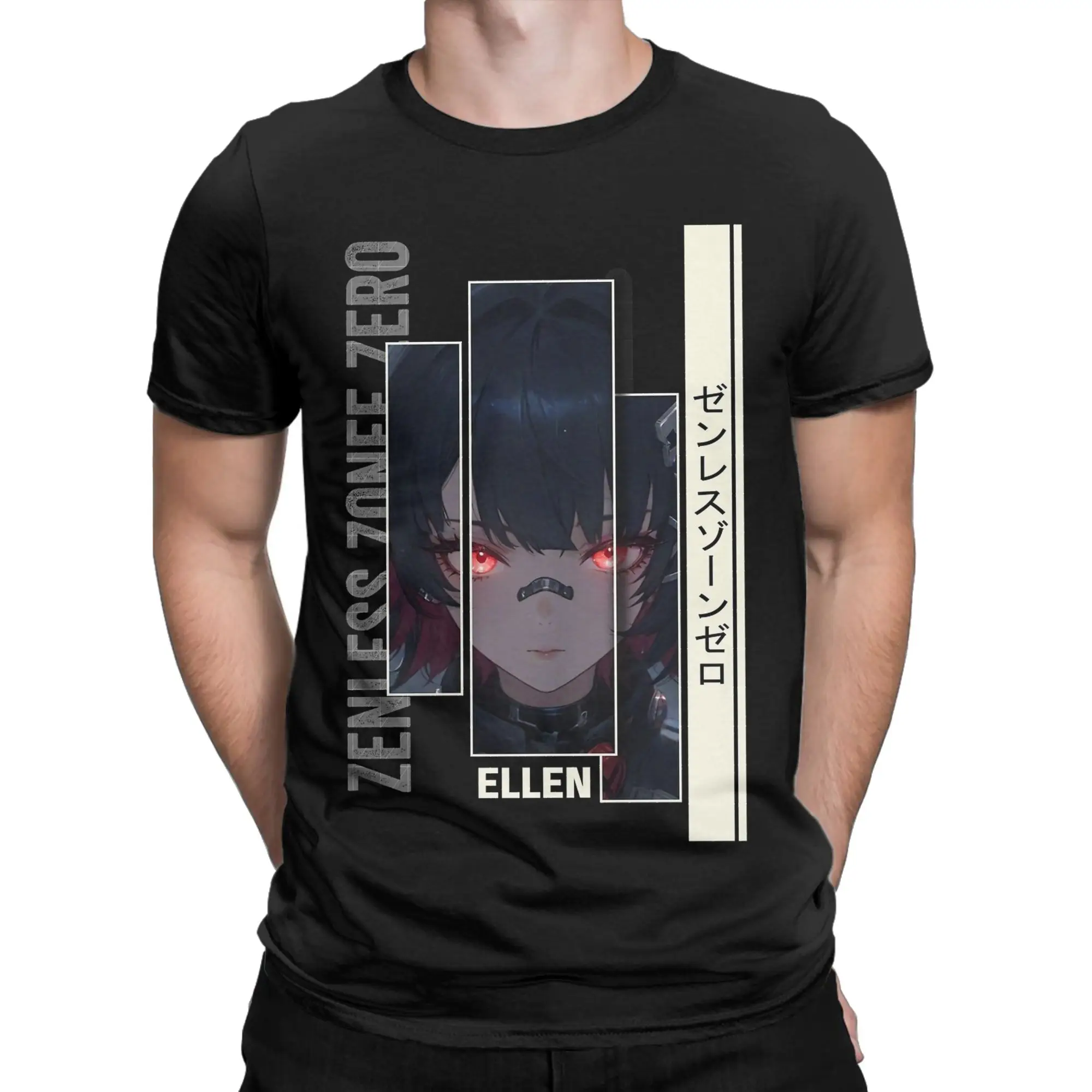 Ellen Joe Zenless Zone Zero T Shirt Men Cotton Funny T-Shirts Round Neck  Tee Shirt Short Sleeve Clothes New Arrival